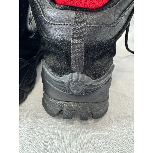 Versace Black & Red Hiking Sneakers With Vibram Soles‎ & COA - Picture 9 of 16